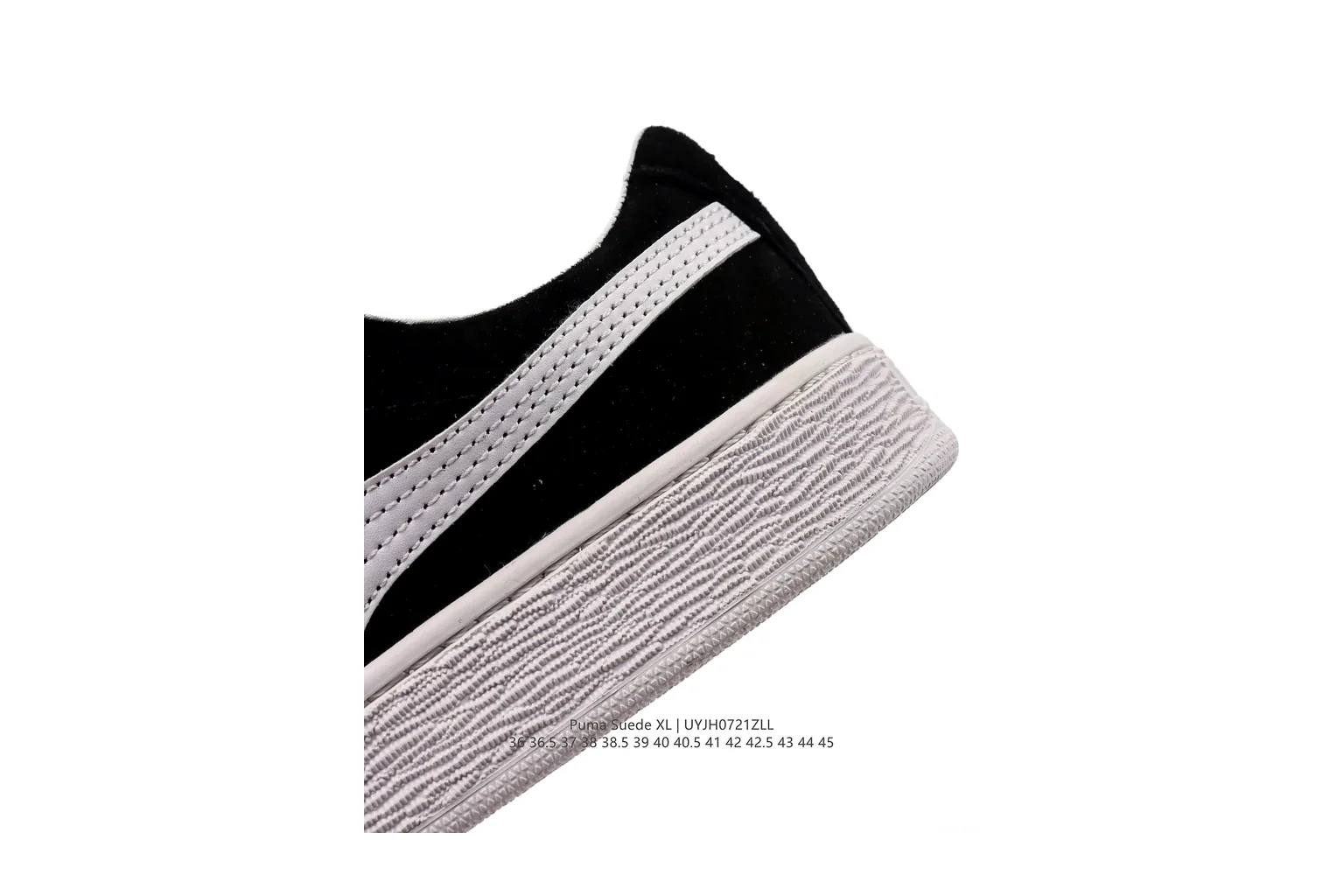 Puma Suede Black White suede low top six photo view thumbnail 6