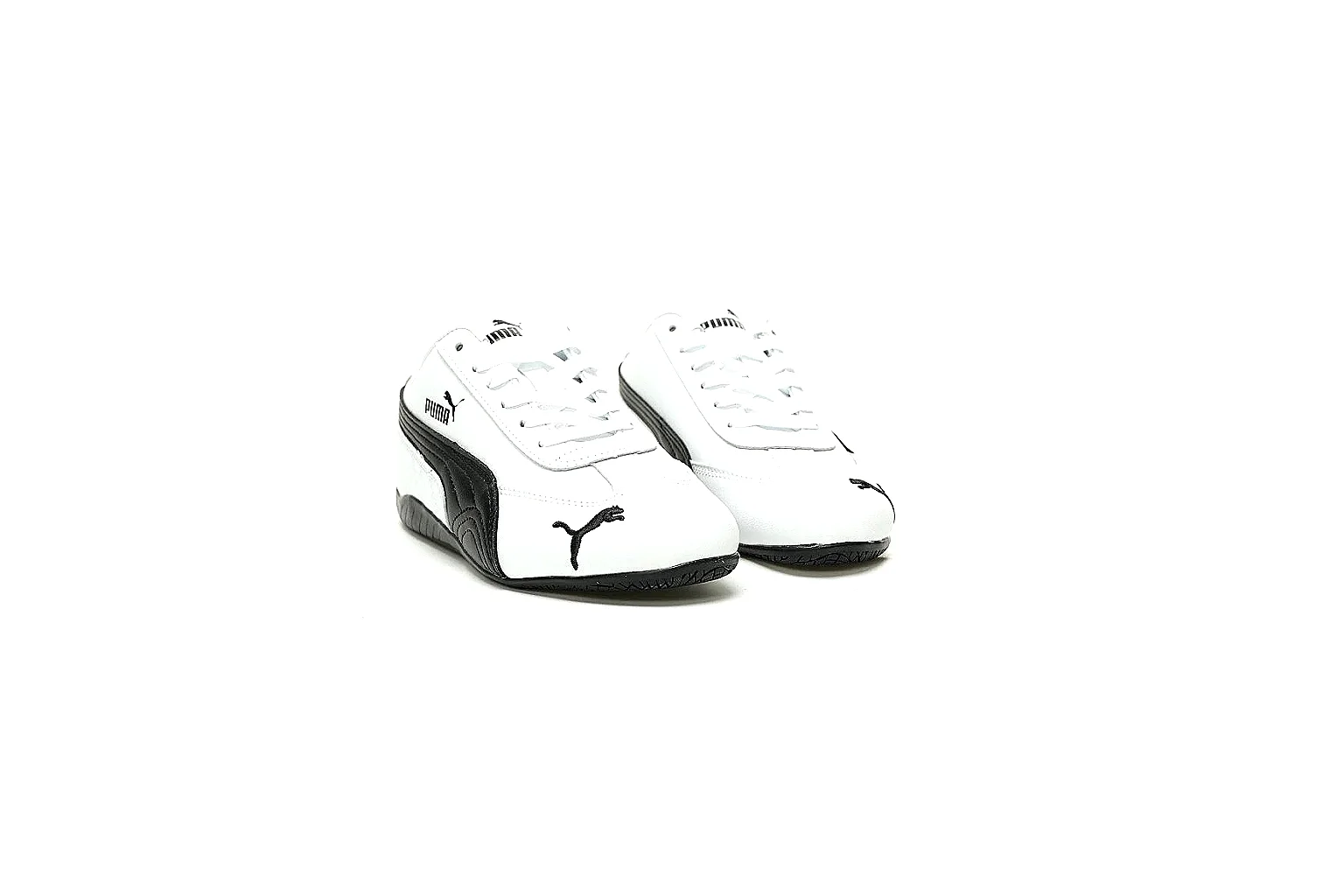 PUMA white black low-profile sneaker pair front view at CNY 340 thumbnail 5