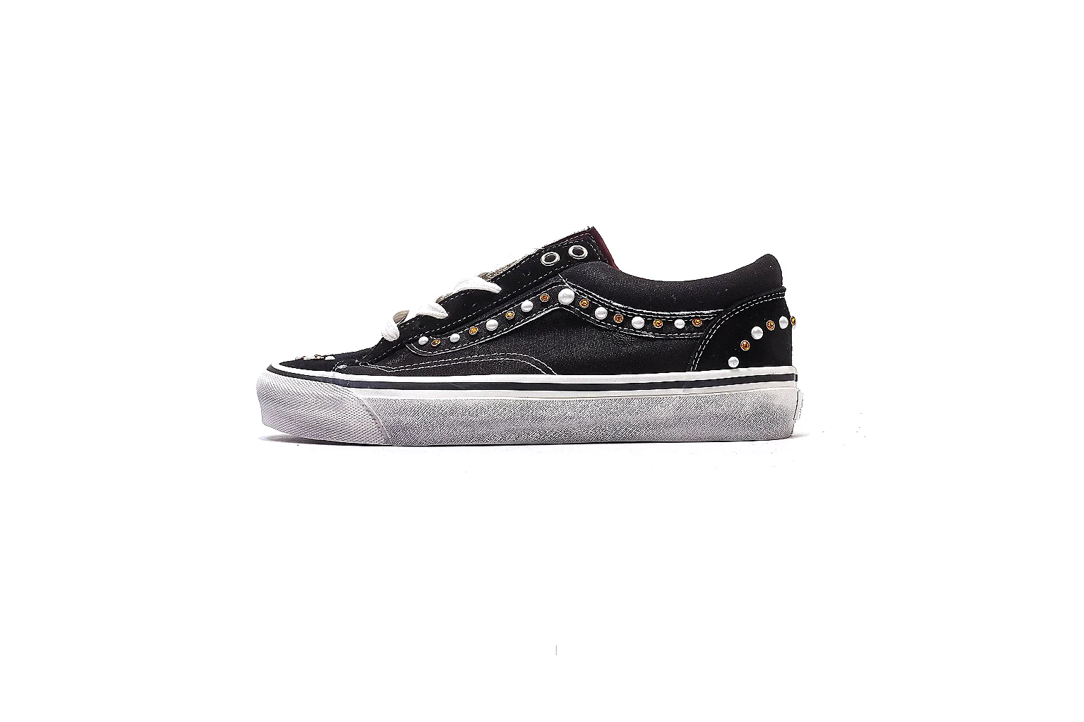 Vans Old Skool style Black White 5475 budget find six-photo gallery