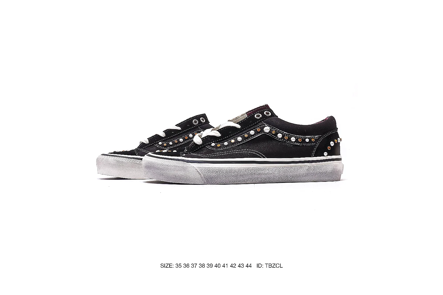 Vans Old Skool style Black White 5475 budget find six-photo gallery thumbnail 2