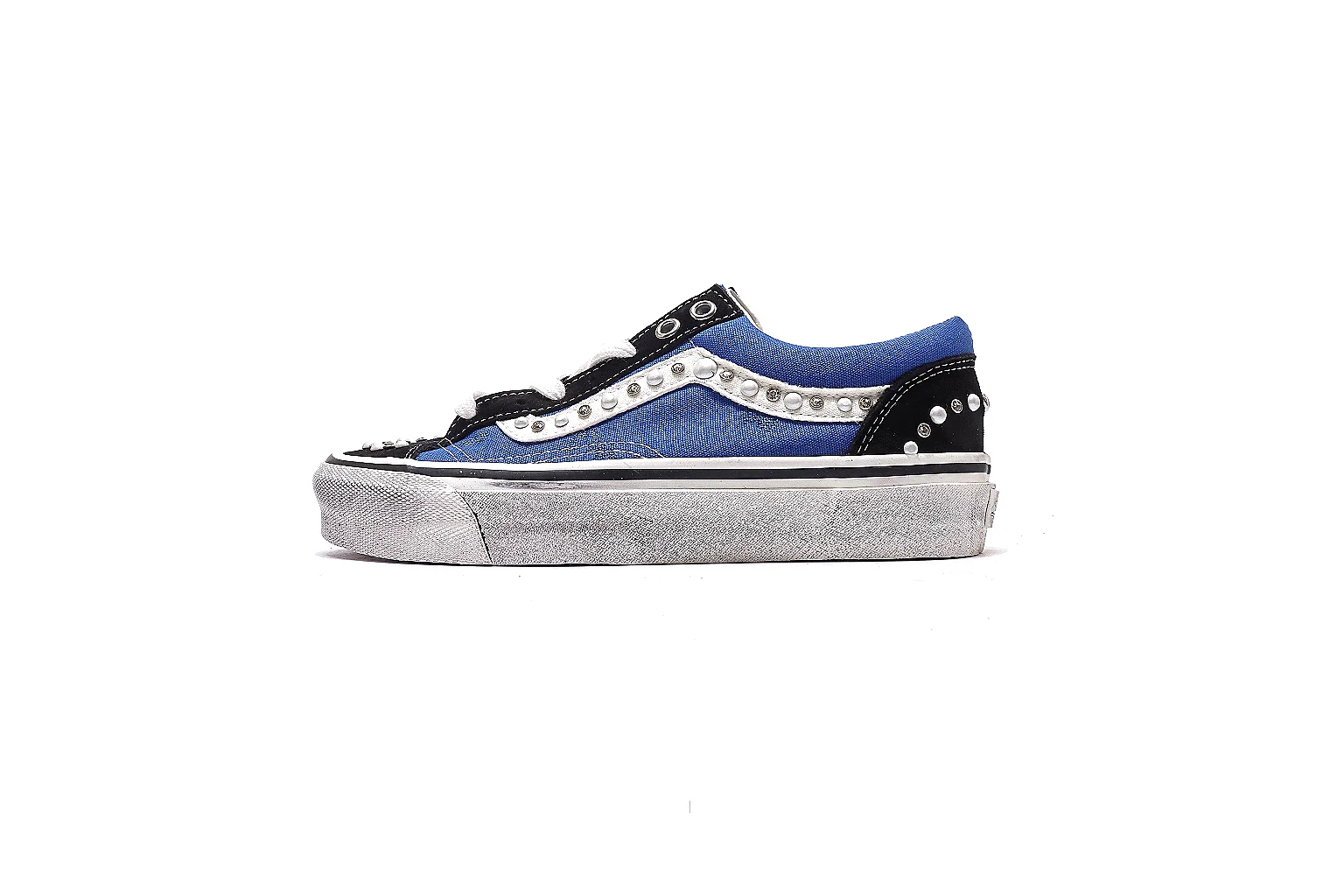 Vans Old Skool style Blue Black 5525 budget find six-photo gallery