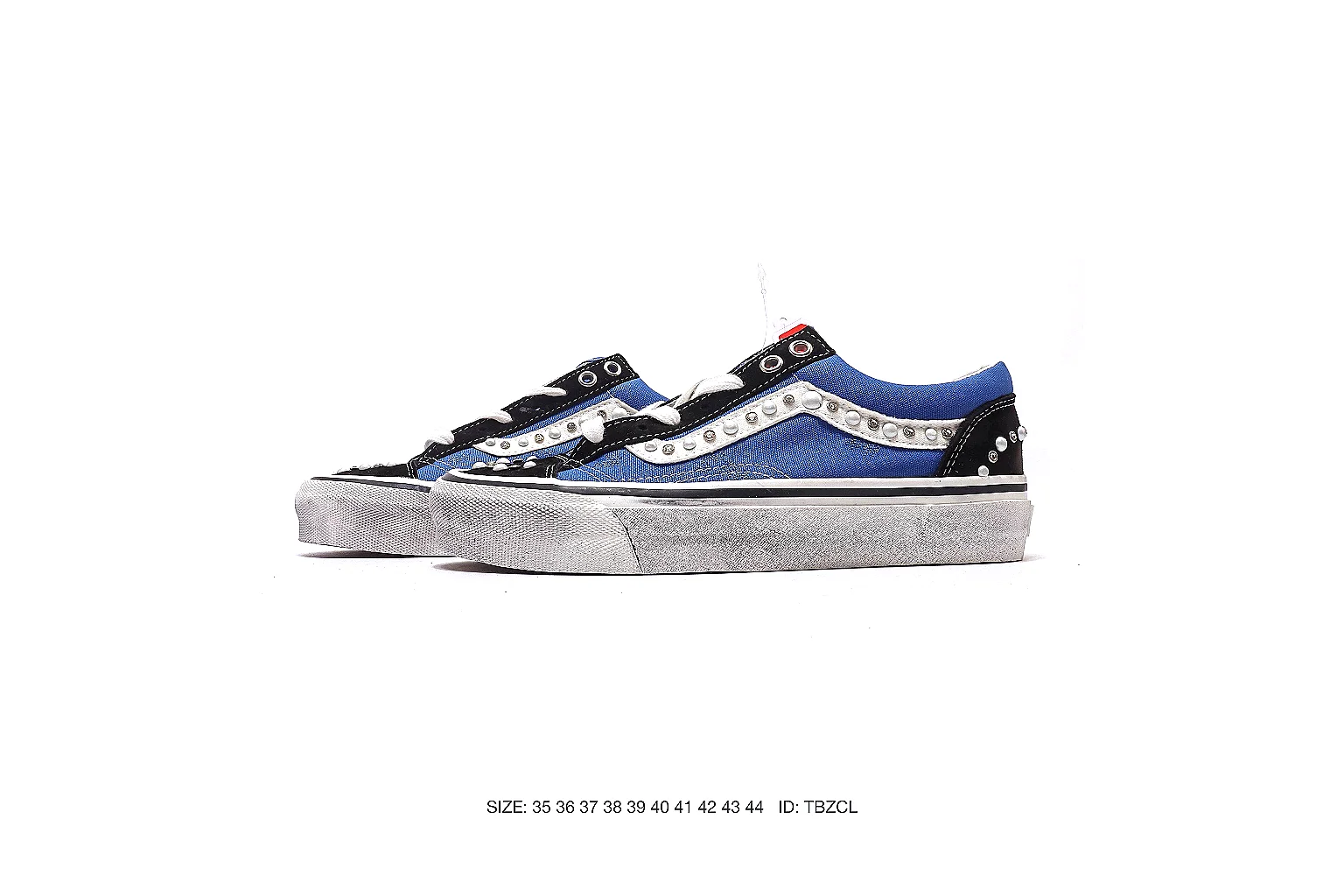 Vans Old Skool style Blue Black 5525 budget find six-photo gallery thumbnail 2