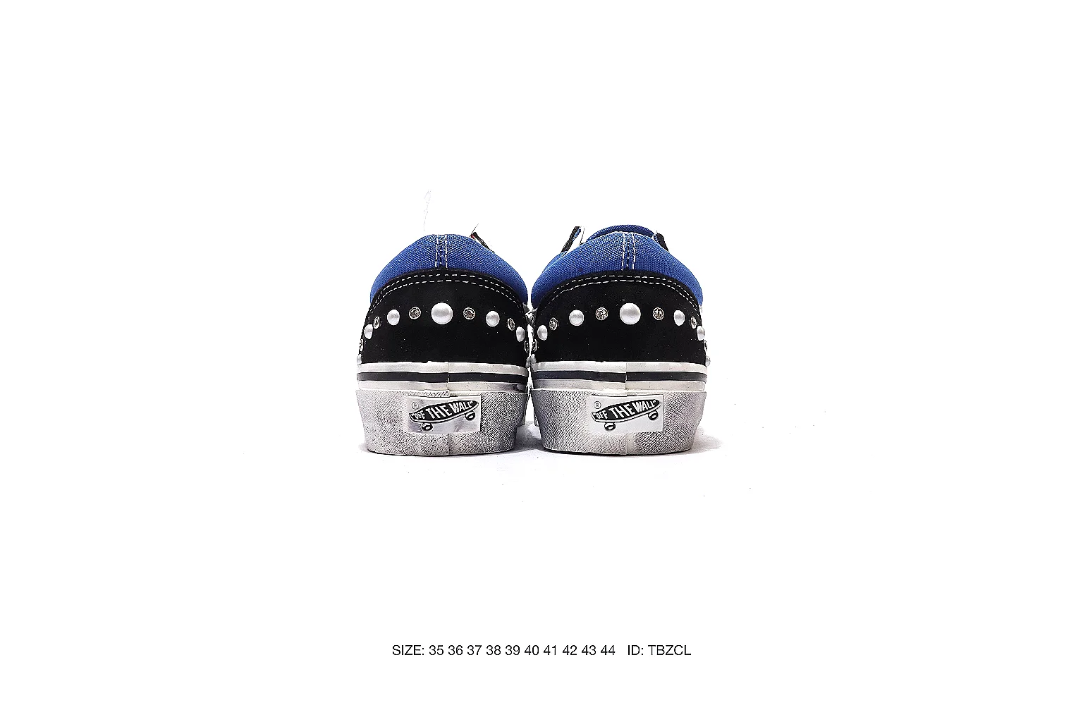 Vans Old Skool style Blue Black 5525 budget find six-photo gallery thumbnail 5