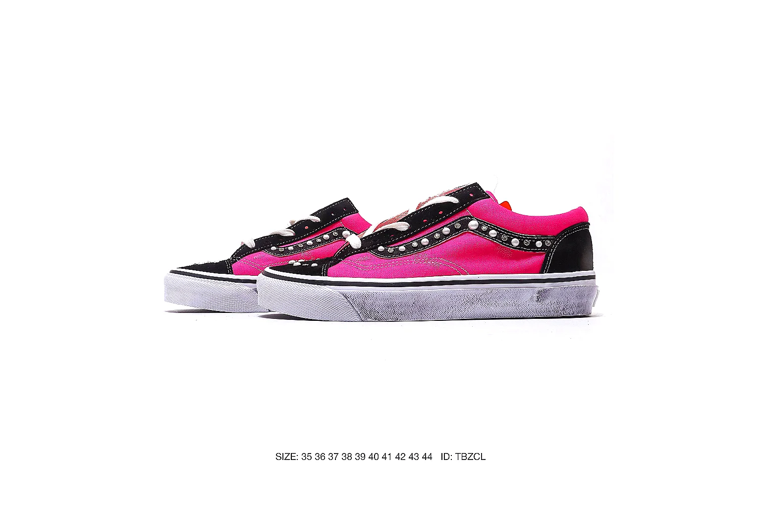 Vans Old Skool style Pink Black 5497 budget find six-photo gallery thumbnail 2