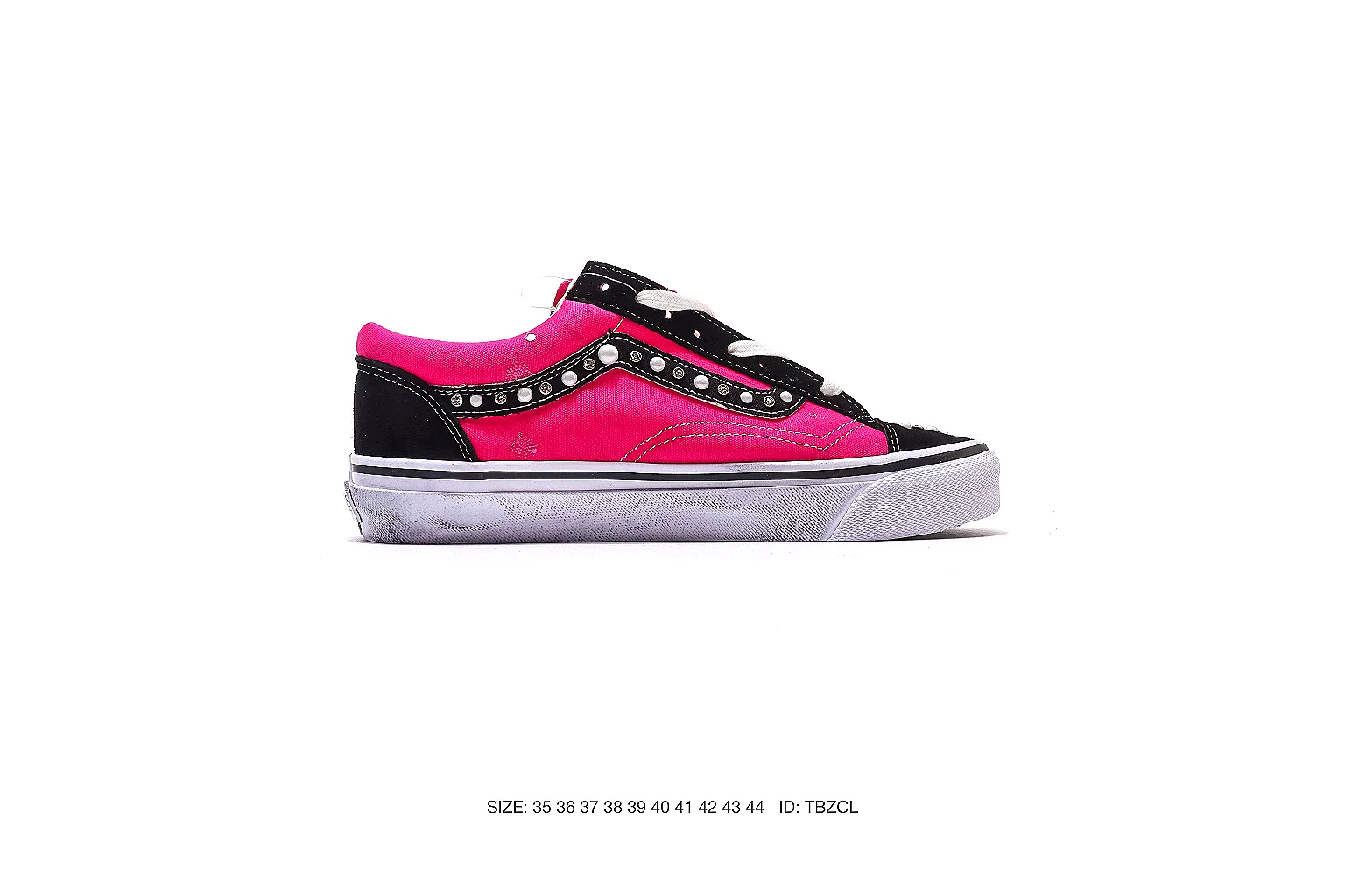 Vans Old Skool style Pink Black 5497 budget find six-photo gallery thumbnail 3