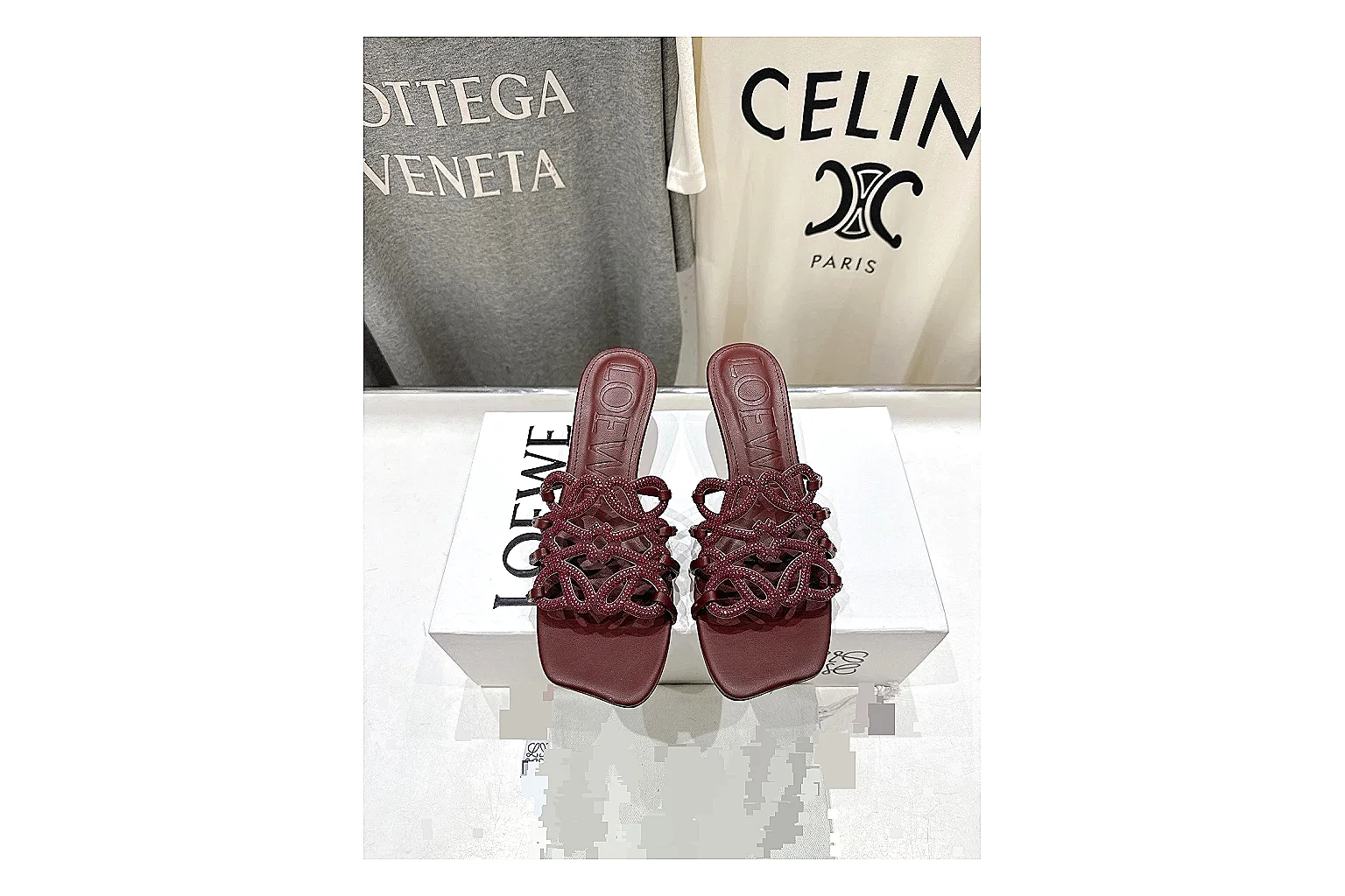kakofindlist.com Burgundy Woven Mule 9843 Burgundy mule product image