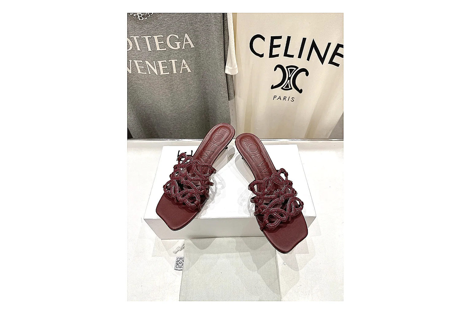 kakofindlist.com Burgundy Woven Mule 9843 Burgundy mule product image thumbnail 2