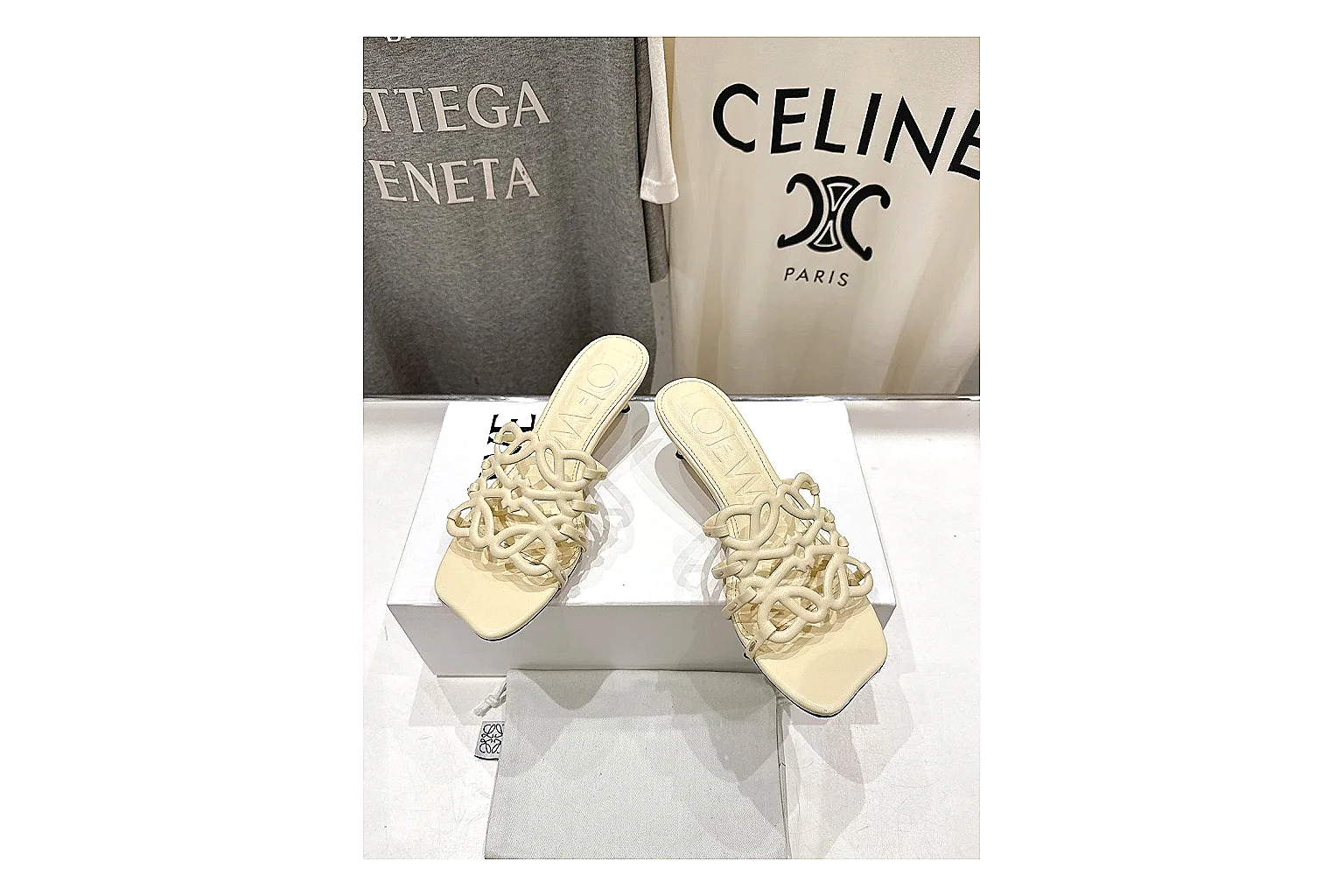 kakofindlist.com Cream Woven Mule 9433 Cream mule product image thumbnail 2