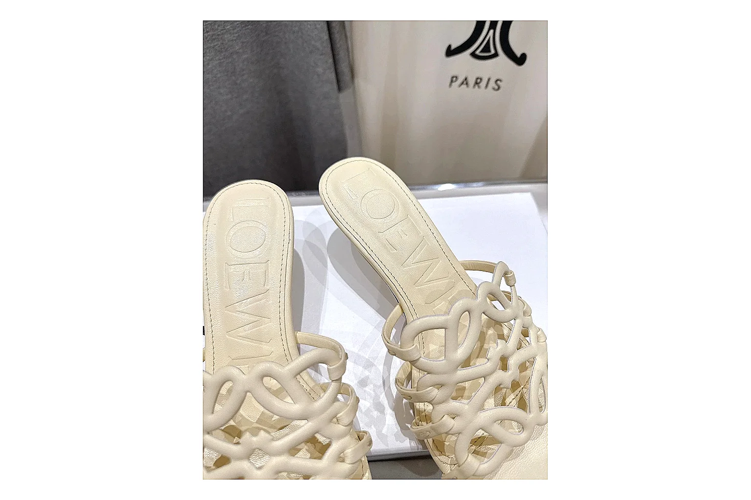 kakofindlist.com Cream Woven Mule 9433 Cream mule product image thumbnail 6