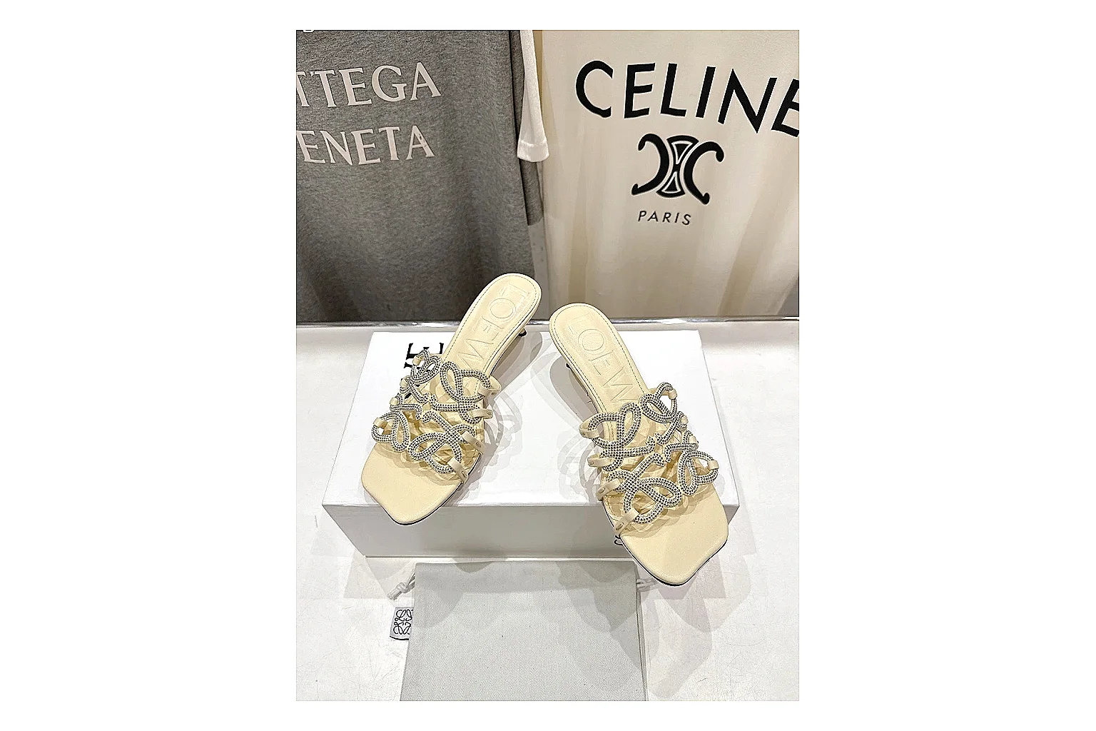 kakofindlist.com Cream Woven Mule 9677 Cream mule product image thumbnail 2